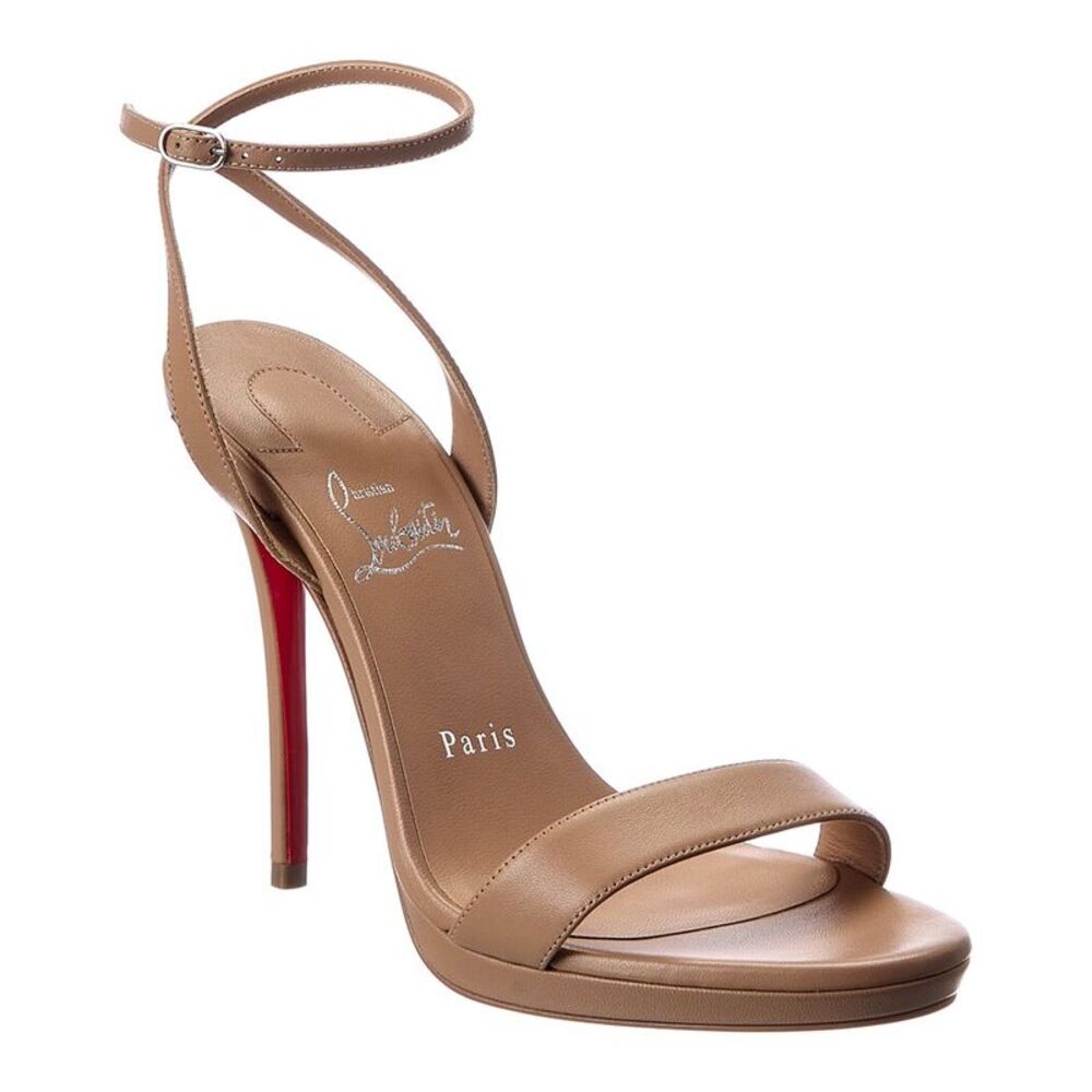 Christian Louboutin Miss Z Queen 120 Leather Sandal, Beige